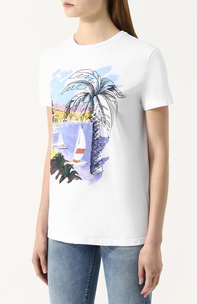 Хлопковая футболка прямого кроя с принтом RALPH LAUREN, арт. 290703069, фото 3