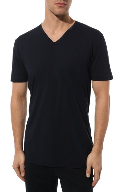 Хлопковая футболка ZIMMERLI темно-синего цвета по цене 14450 руб., арт. 172-1462, фото 3 Хлопковая футболка ZIMMERLI, арт. 172-1462, фото 3