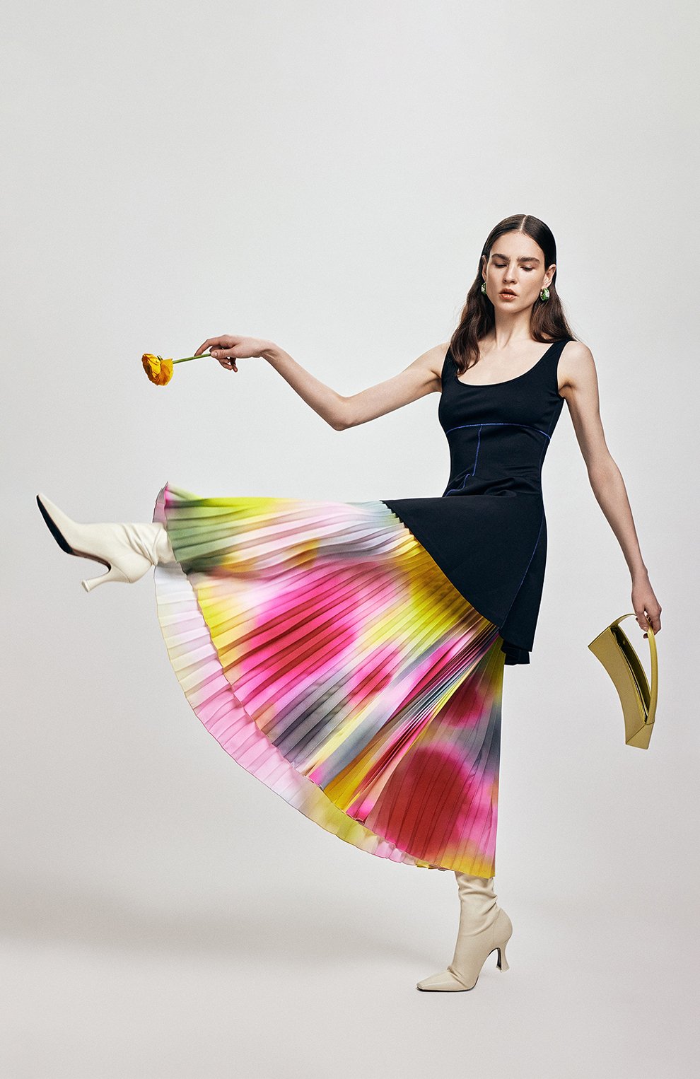 Плиссированная юбка MSGM, арт. 3441MDD30P 237266, фото 6