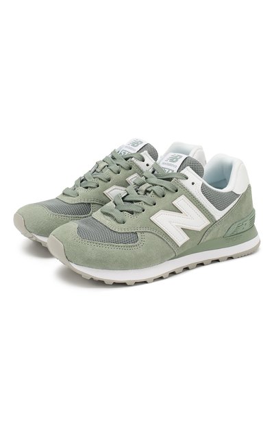 Замшевые кроссовки 574 NEW BALANCE, арт. WL574OAD/B, фото 1