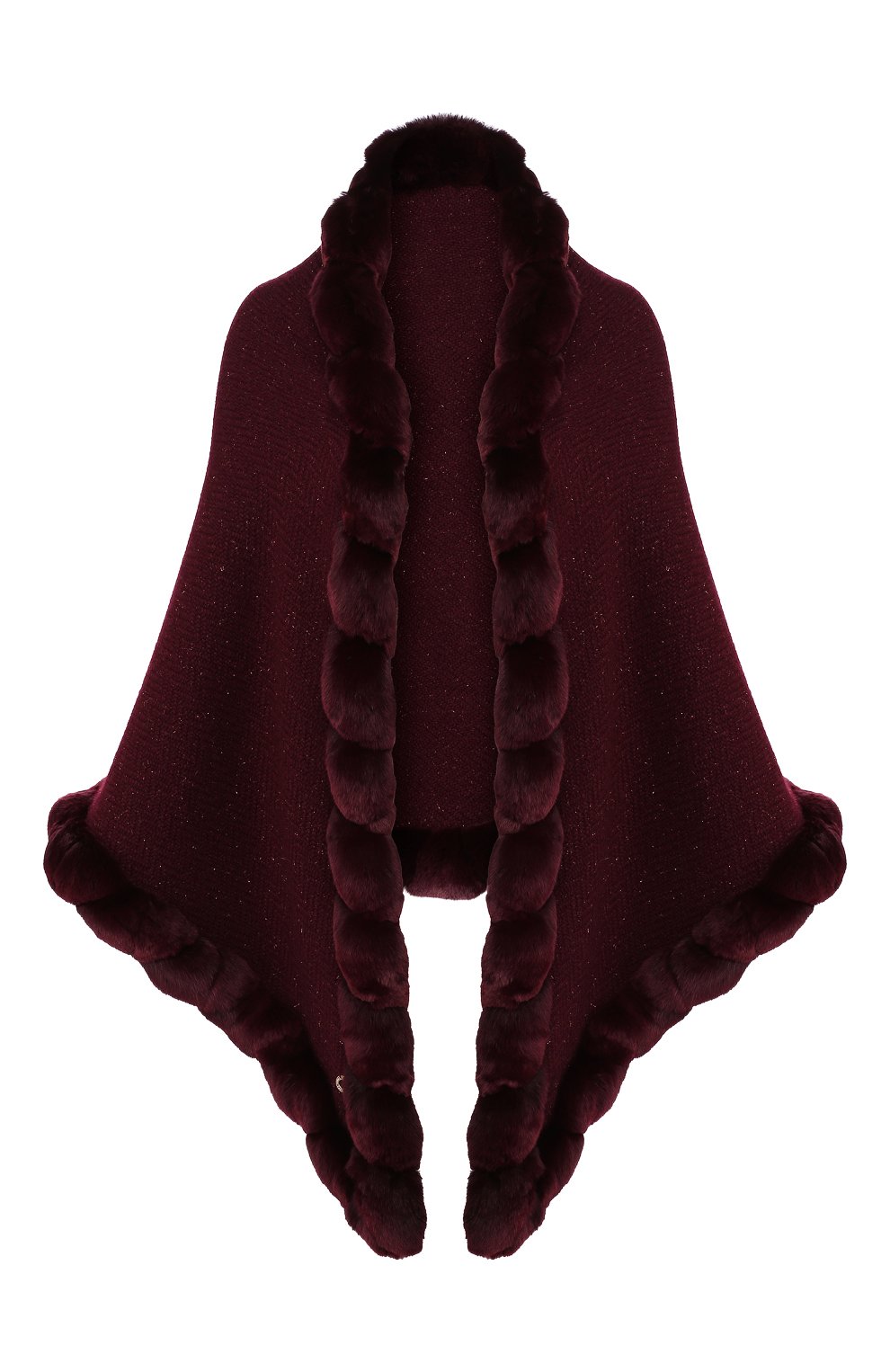 Кашемировая шаль с мехом шиншиллы LORO PIANA, арт. FAI8717, фото 1