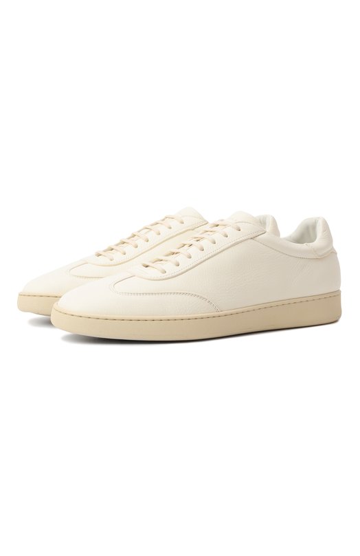 Кожаные кеды Kiton USSA267N0118901 Кремовый USSA267N0118901