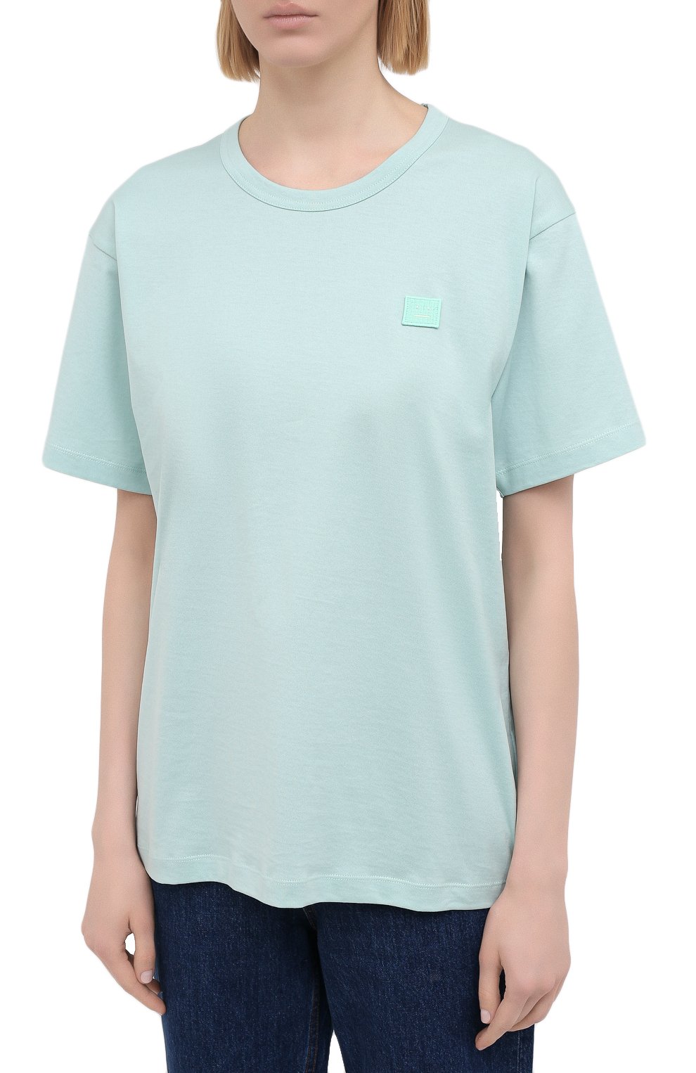Хлопковая футболка ACNE STUDIOS светло-зеленого цвета по цене 17100 руб., арт. 25E173/W, фото 3 Хлопковая футболка ACNE STUDIOS, арт. 25E173/W, фото 3