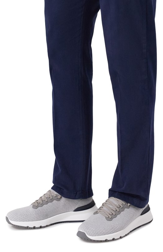 Текстильные кроссовки Brunello Cucinelli MZUPMB0252 Серый  MZUPMB0252 Фото 3