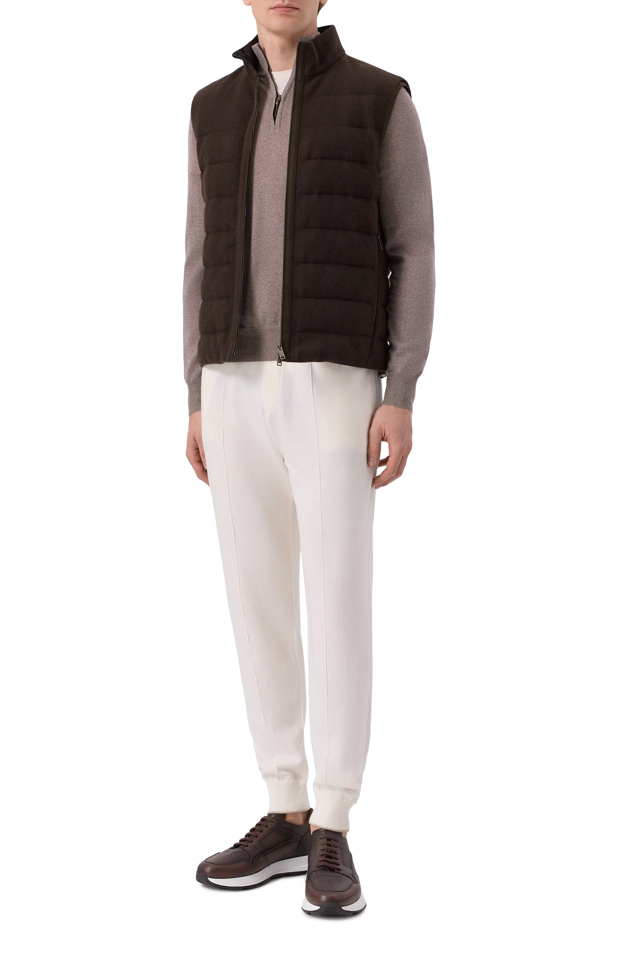 Джоггеры из хлопка и кашемира GRAN SASSO, арт. 57111/23202, фото 2