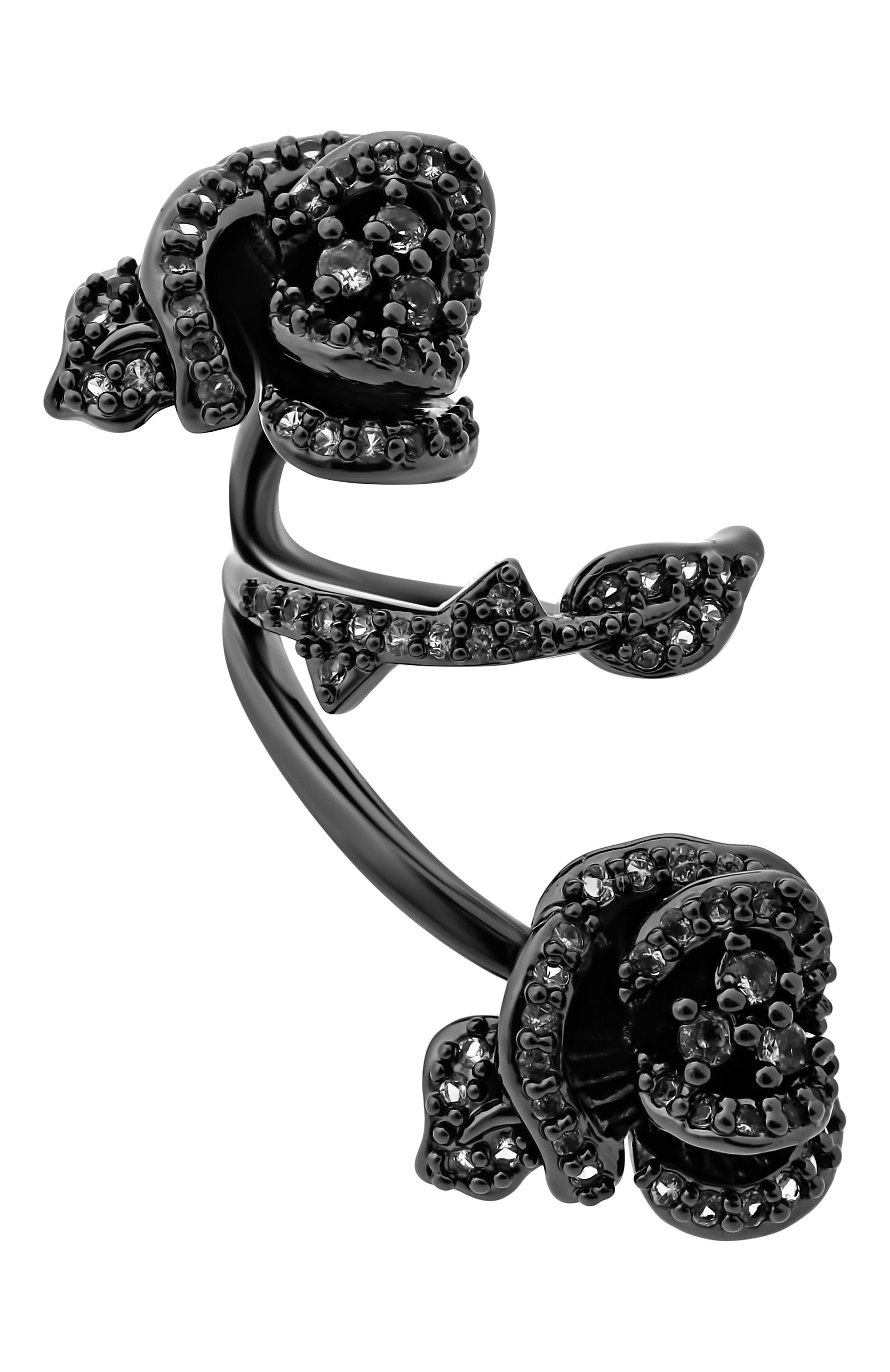 Кафф с розами secret garden CAVIAR JEWELLERY черного цвета по цене 13500 руб., арт. SG015B, фото 1 Кафф с розами secret garden CAVIAR JEWELLERY, арт. SG015B, фото 1