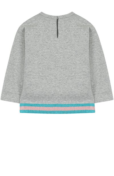 Хлопковая толстовка с контрастной отделкой и вышивкой GUCCI, арт. 478370/X9A91, фото 2