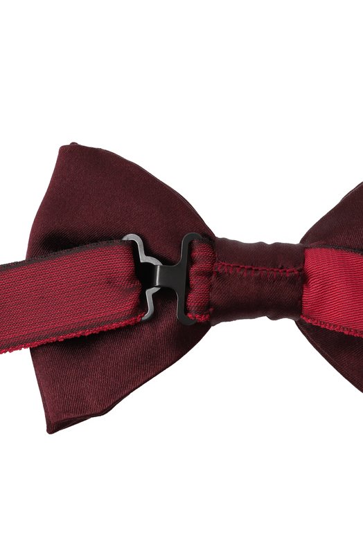 Шелковый галстук-бабочка Kiton UPAPC0720205 Бордовый  UPAPC0720205 Фото 4