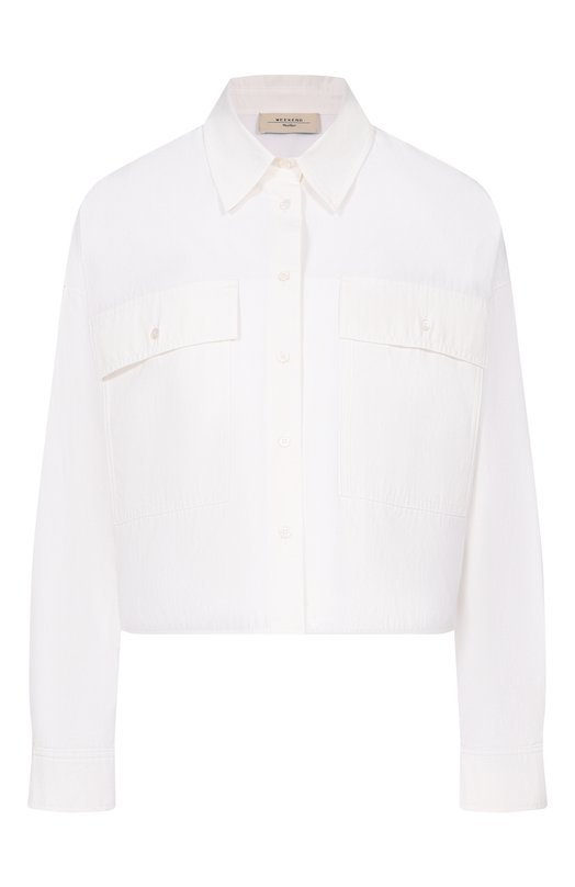 Хлопковая рубашка Weekend Max Mara WKDBRUN0 Белый WKDBRUN0