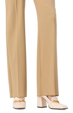 Женские кожаные туфли diamond tilda 85 JIMMY CHOO кремового цвета, арт. DIAM0ND TILDA 85/CLF | Фото 3 (Каблук тип: Устойчивый; Драгоценные камни: Проставлено; Материал внутренний: Натуральная кожа; Материал сплава: Проставлено; Каблук высота: Высокий; Материал внешний: Натуральная кожа; Подошва: Плоская)