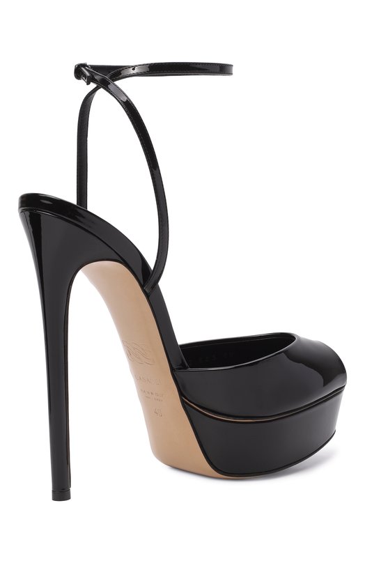 Кожаные босоножки Flora 140 Casadei 1L091V1401/TIFFA Чёрный  1L091V1401/TIFFA Фото 5