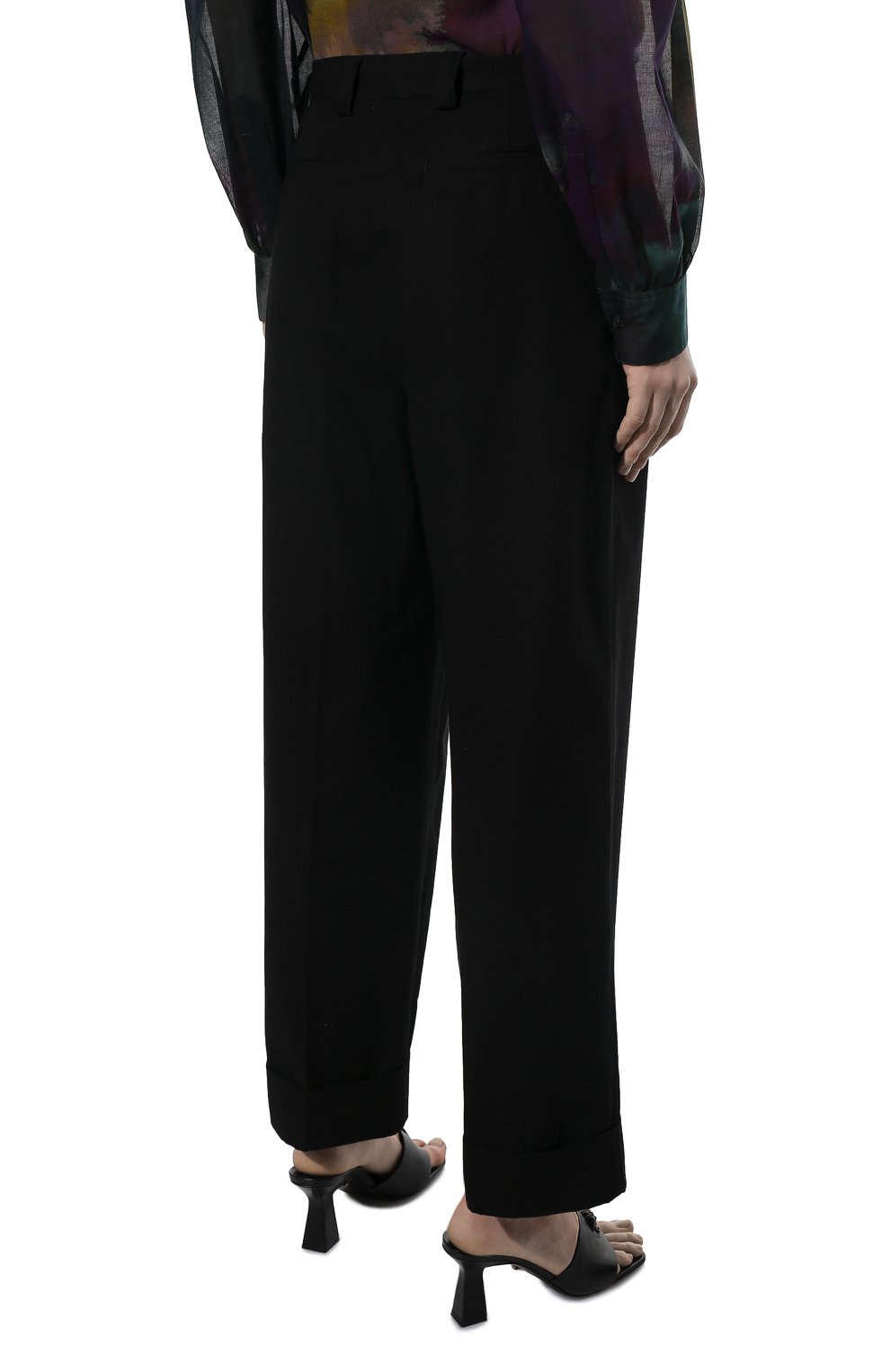 Хлопковые брюки DRIES VAN NOTEN черного цвета по цене 52900 руб., арт. 221-030906-4285, фото 4 Хлопковые брюки DRIES VAN NOTEN, арт. 221-030906-4285, фото 4