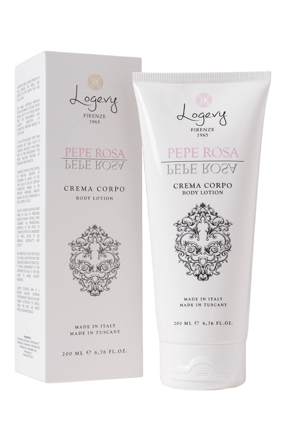 Парфюмерный лосьон для тела pepe rosa / "розовый перец" (200ml) LOGEVY FIRENZE 1965, арт. 8050519371056, фото 1