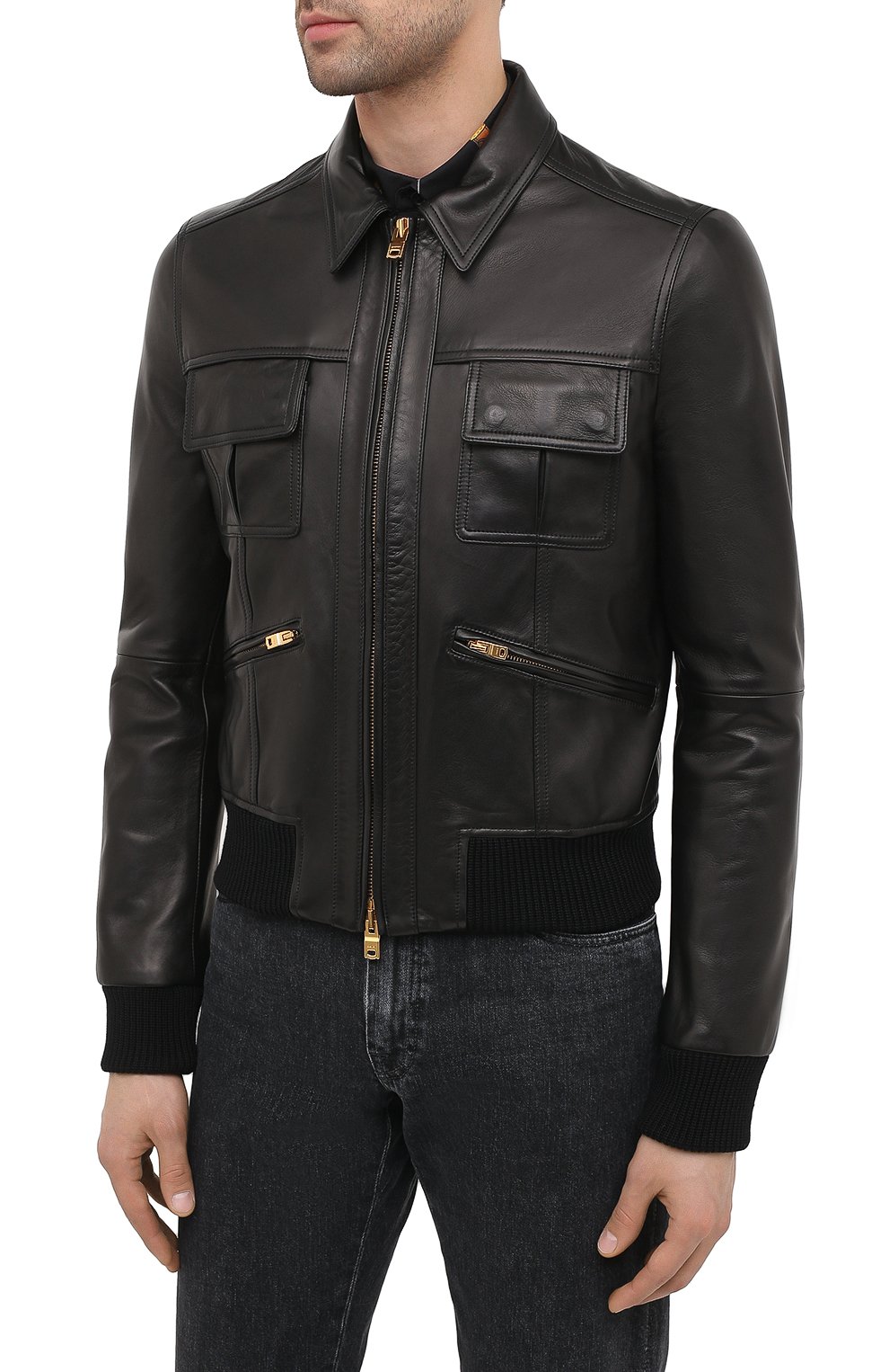 Кожаный бомбер AMIRI, арт. W0M04359LE, фото 3