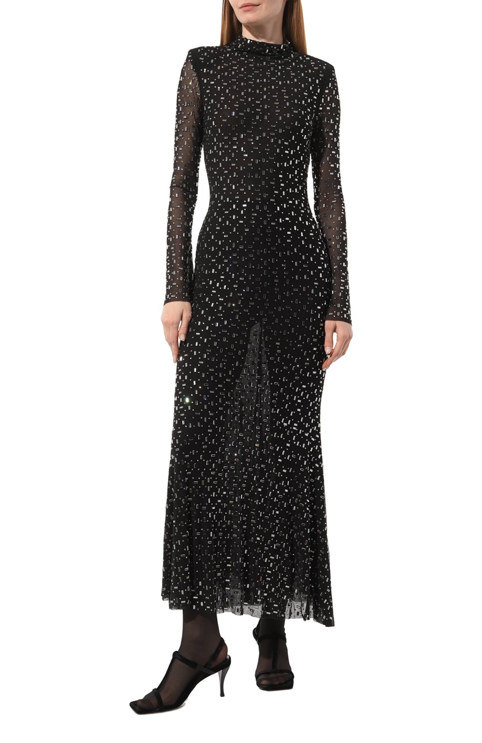 Платье с отделкой стразами SELF-PORTRAIT, арт. AW23-092MA-B, фото 2