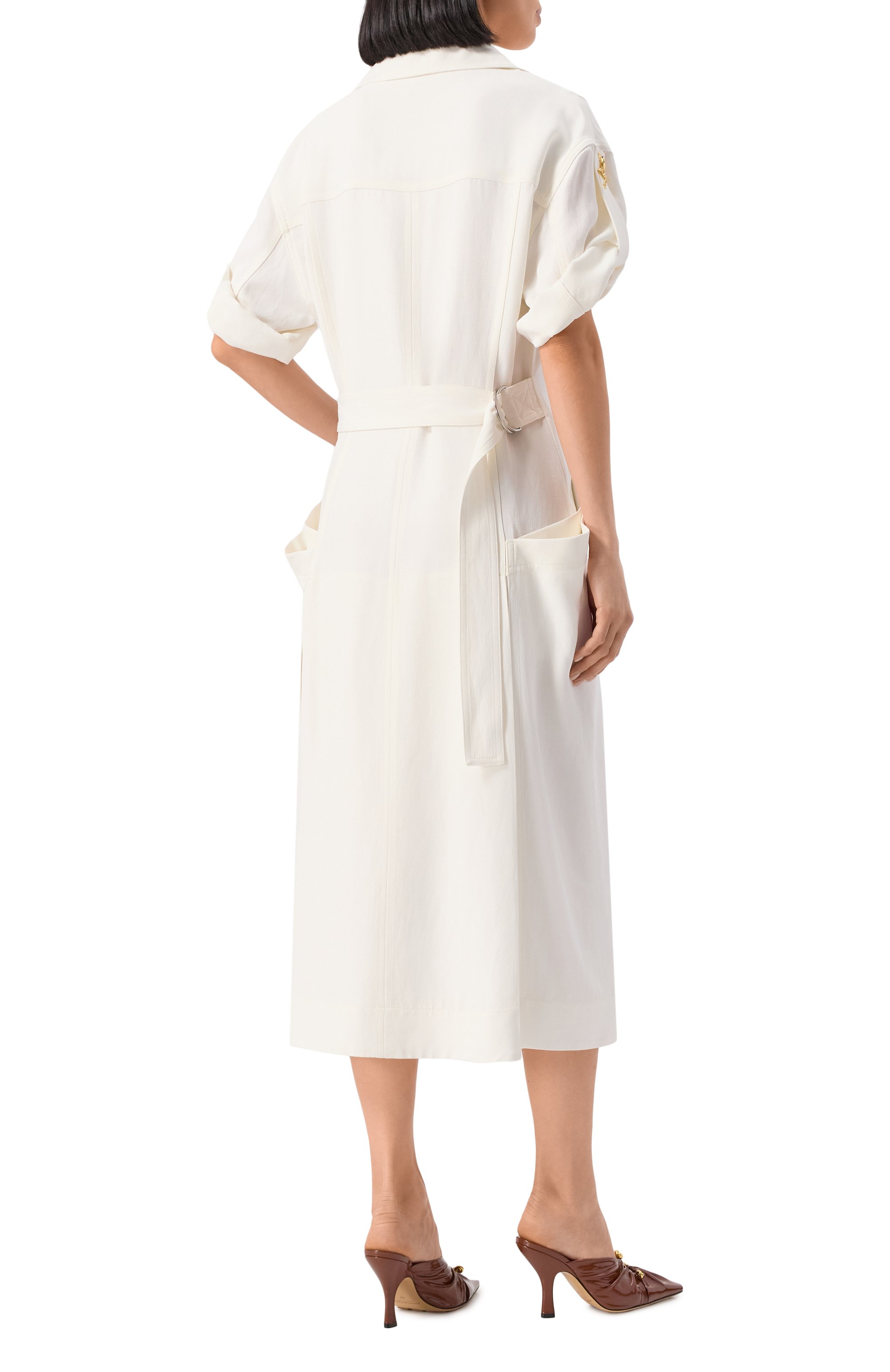 Платье из вискозы и льна BOTTEGA VENETA, арт. 820007/V30Z0, фото 4