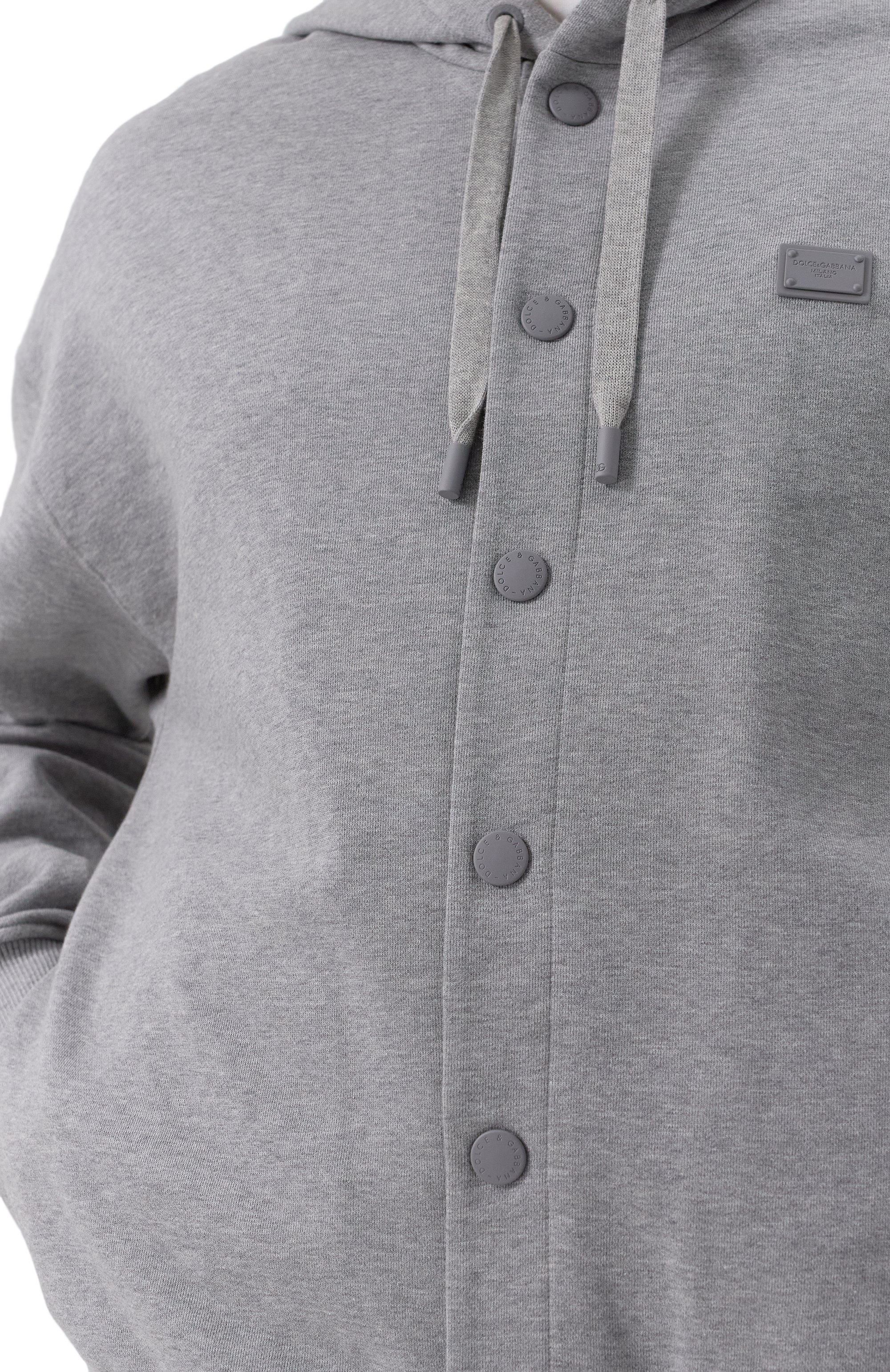 Хлопковая толстовка DOLCE & GABBANA серого цвета по цене 126000 руб., арт. G9BNKT/G702K, фото 5 Хлопковая толстовка DOLCE & GABBANA, арт. G9BNKT/G702K, фото 5