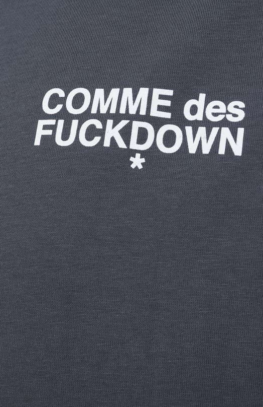Хлопковая футболка Comme des Fuckdown CFABM01509 Серый  CFABM01509 Фото 6