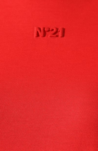 Хлопковое платье N21 красного цвета по цене 68050 руб., арт. 20E N2P0/H051/4157, фото 5 Хлопковое платье N21, арт. 20E N2P0/H051/4157, фото 5