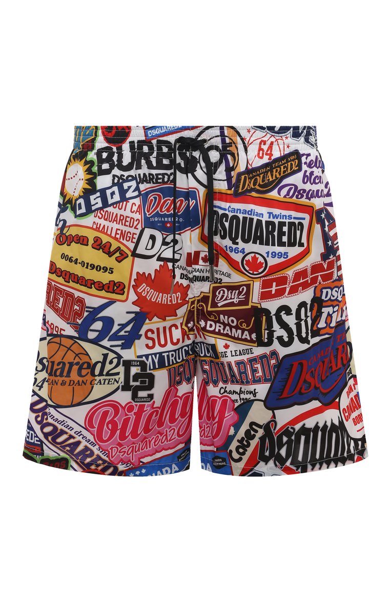 Мужские плавки-шорты DSQUARED2 разноцветного цвета, арт. D7BM75560 | Фото 1 (Нос: Не проставлено; Материал внешний: Синтетический материал; Мужское Кросс-КТ: плавки-шо�рты; Принт: С принтом)