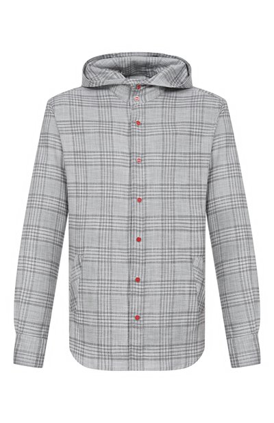 Мужская рубашка из шерсти и шелка KITON, арт. UMCMARK0617E20