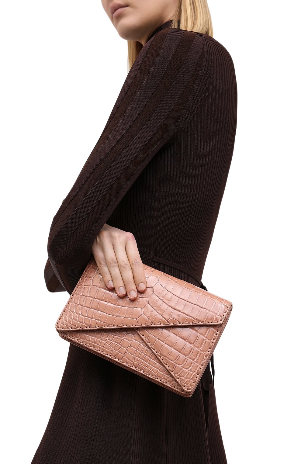 Клатч из кожи крокодила BOTTEGA VENETA, арт. 115776/VI0GJ, фото 2