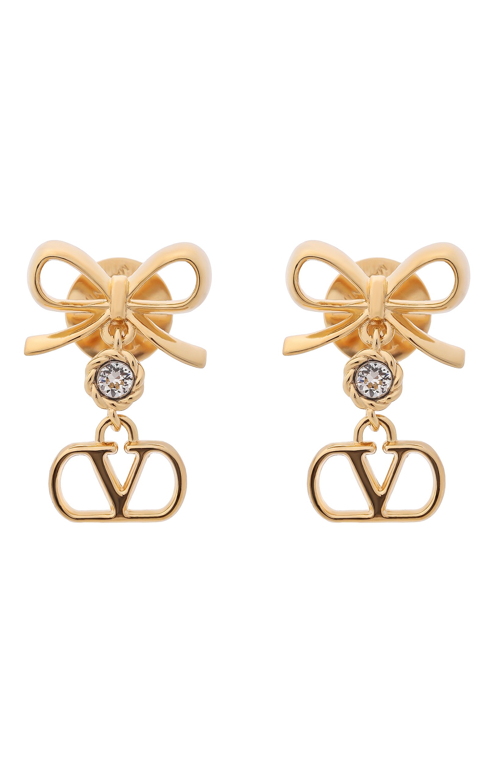 Серьги VALENTINO золотого цвета по цене 31550 руб., арт. 8W0J0BU9/YCW, фото 1 Серьги VALENTINO, арт. 8W0J0BU9/YCW, фото 1
