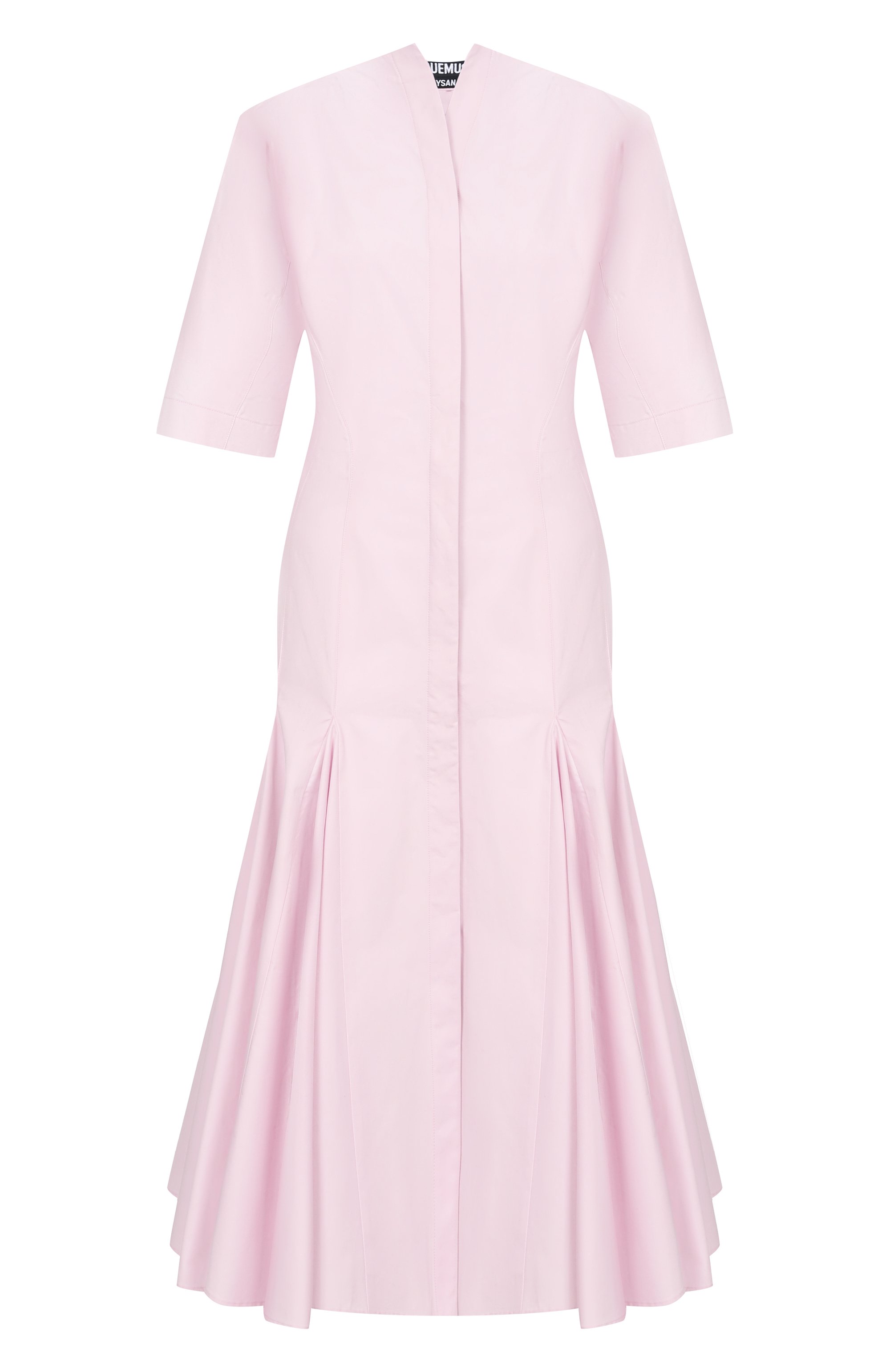 Хлопковое платье JACQUEMUS розового цвета по цене 188000 руб., арт. 26EDRW00745/AW00648, фото 1 Хлопковое платье JACQUEMUS, арт. 26EDRW00745/AW00648, фото 1
