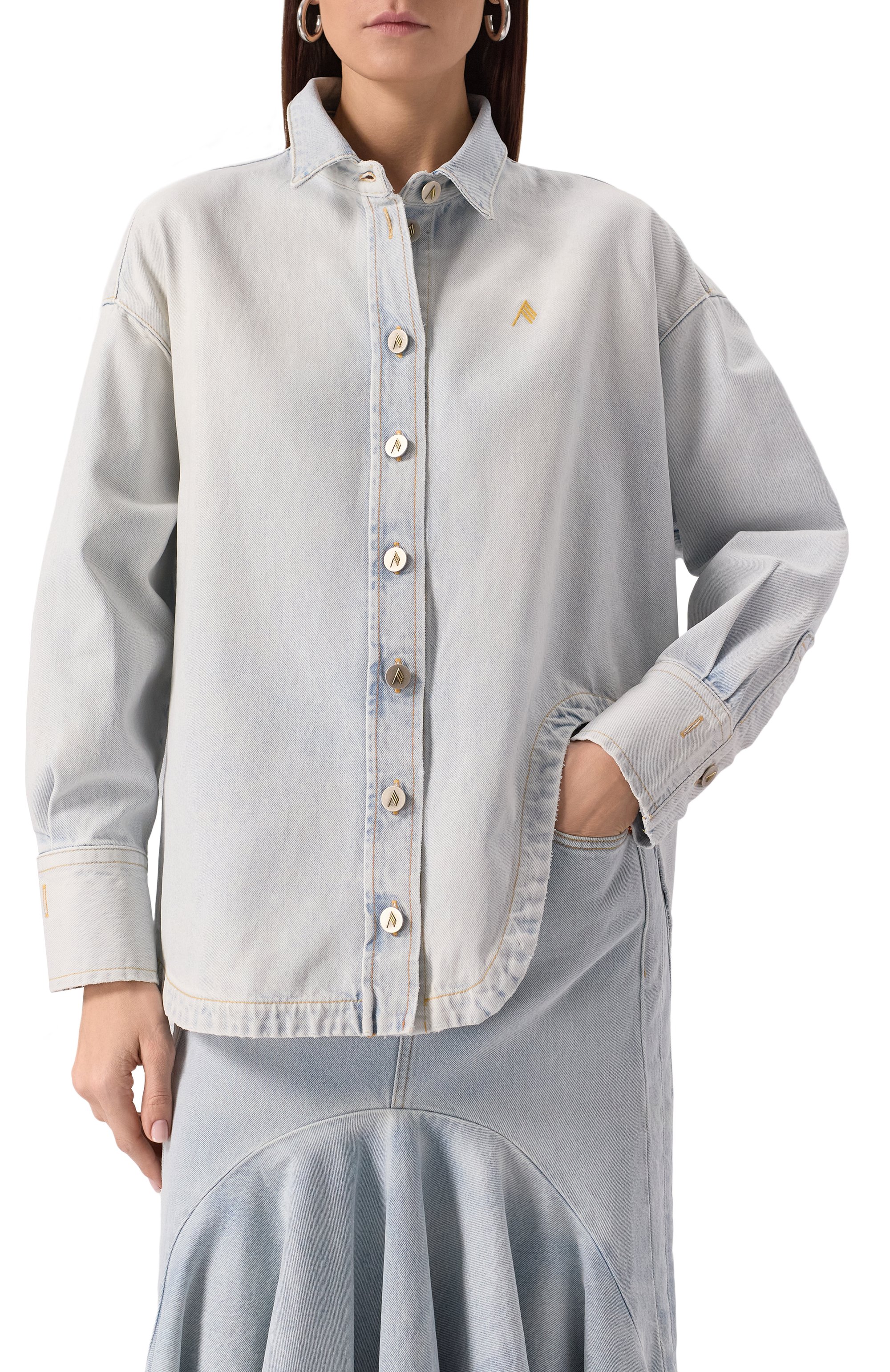 Джинсовая рубашка THE ATTICO, арт. 250WCB00068/DDD085SS, фото 3