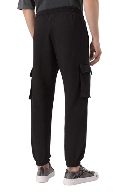 Хлопковые джоггеры HINNOMINATE черного цвета по цене 19000 руб., арт. HMABM01311, фото 4 Хлопковые джоггеры HINNOMINATE, арт. HMABM01311, фото 4