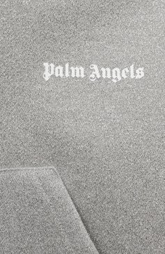 Детский хлопковое худи PALM ANGELS серого цвета, арт. PGBB005F22FLE0017201 | Фото 3 (Рукава: Длинные; Материал сплава: Проставлено; Материал внешний: Хлопок; Драгоценные камни: Проставлено; Девочки Кросс-КТ: Худи-одежда; Ростовка одежда: 10 - 11 лет | 140 - 146см, 12 лет | 152 см, 4 года | 104 см, 6 лет | 116 см, 8 лет | 128 см)