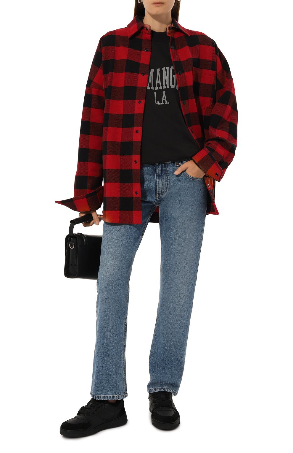 Хлопковая футболка PALM ANGELS черного цвета по цене 22050 руб., арт. PWAA017F24JER001, фото 2 Хлопковая футболка PALM ANGELS, арт. PWAA017F24JER001, фото 2