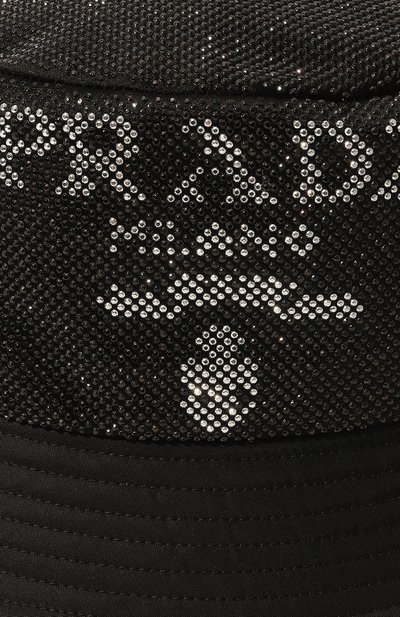 Панама с отделкой стразами PRADA черного цвета по цене 88000 руб., арт. 2HC137-2D0S-F0002, фото 4 Панама с отделкой стразами PRADA, арт. 2HC137-2D0S-F0002, фото 4