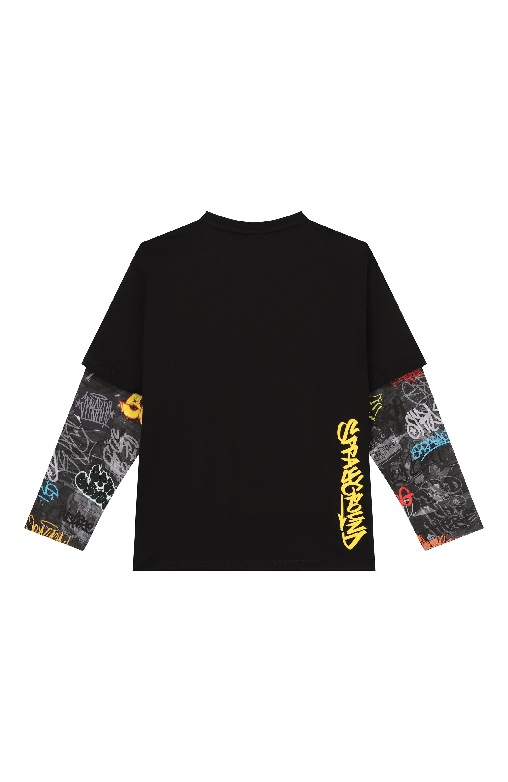 Хлопковый лонгслив SPRAYGROUND, арт. SPY1500BLK/SPRAYGR0UND TAG D0UBLE 0VER T-SHIRT BLK, фото 2