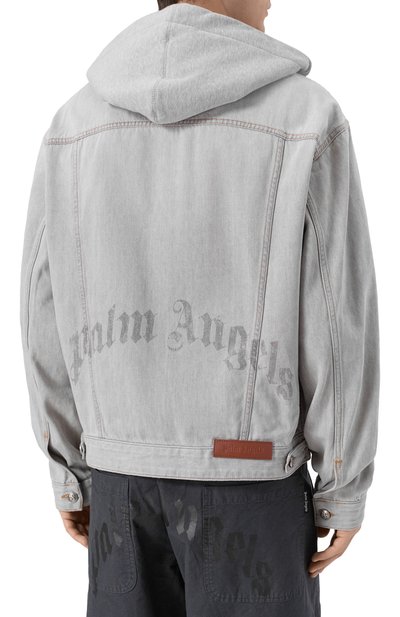 Джинсовая куртка PALM ANGELS светло-серого цвета по цене 99400 руб., арт. PMYE05CF25DEN001, фото 4 Джинсовая куртка PALM ANGELS, арт. PMYE05CF25DEN001, фото 4
