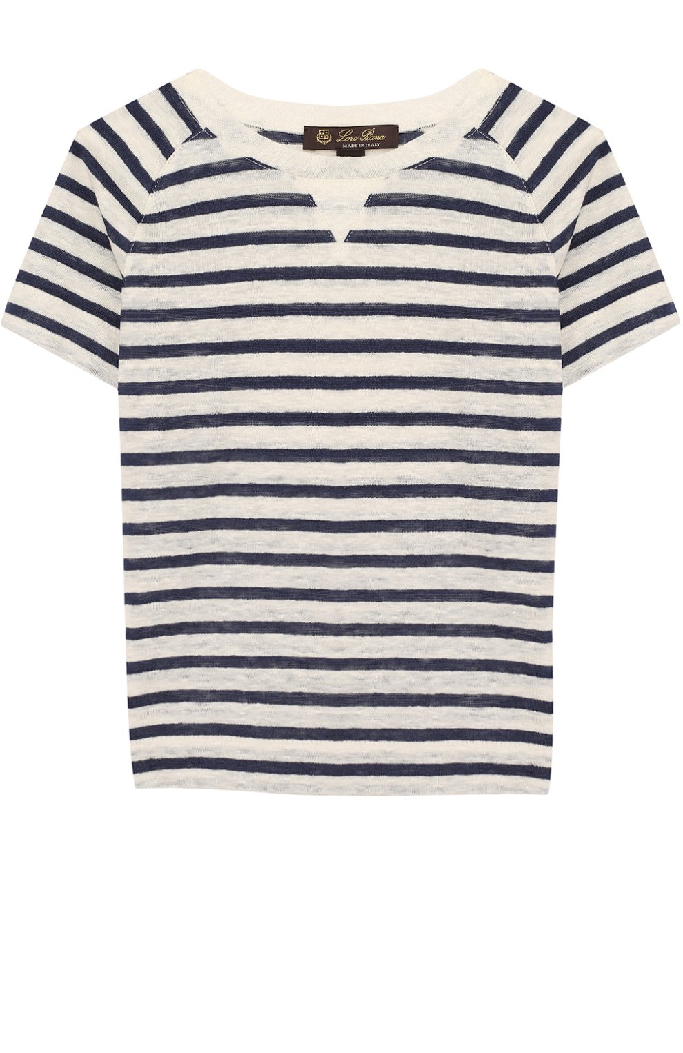 Льняная футболка в полоску LORO PIANA, арт. FAI1461, фото 1