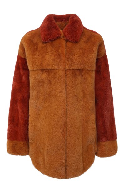 Женская шуба из  меха норки KITON, арт. D52589X04R71