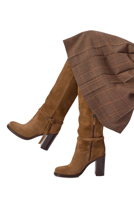 Замшевые сапоги Brunello Cucinelli MZSFC3111 Коричневый  MZSFC3111 Фото 2