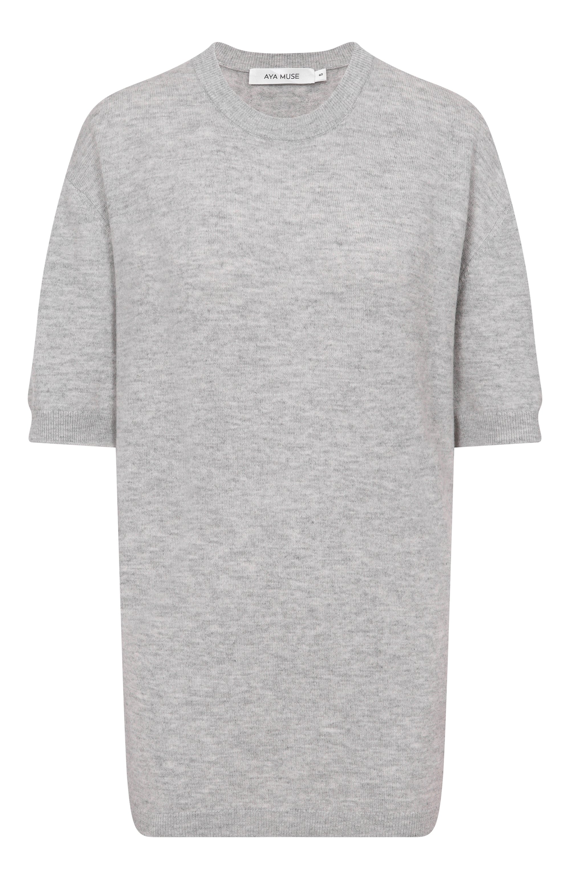 Шерстяной пуловер AYA MUSE серого цвета по цене 33950 руб., арт. AMFW2568, фото 1 Шерстяной пуловер AYA MUSE, арт. AMFW2568, фото 1