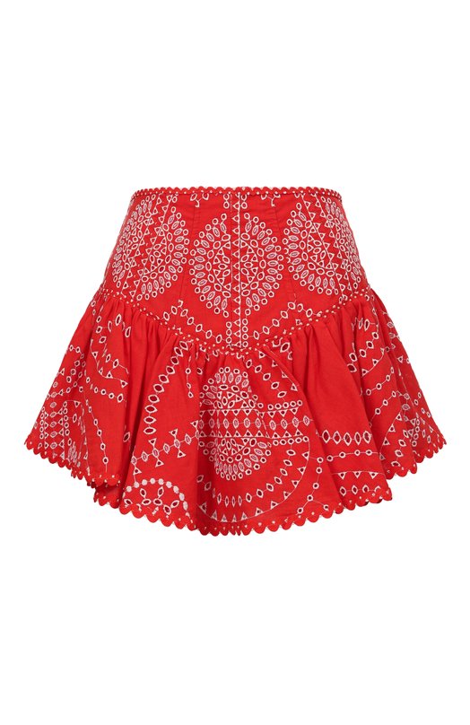 Юбка из хлопка и льна Charo Ruiz Ibiza 254400 Красный 254400