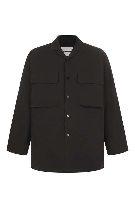 Хлопковая рубашка Jil Sander J47DL0167-J45292 Чёрный J47DL0167-J45292