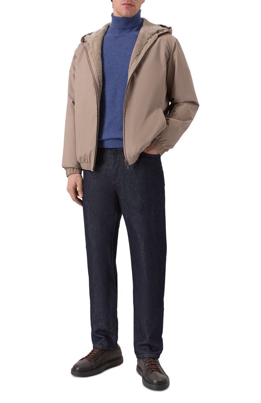 Пуховый бомбер с подкладкой из норки MVST FTECK-ME5635-4V/DRG1673 Бежевый  FTECK-ME5635-4V/DRG1673 Фото 2