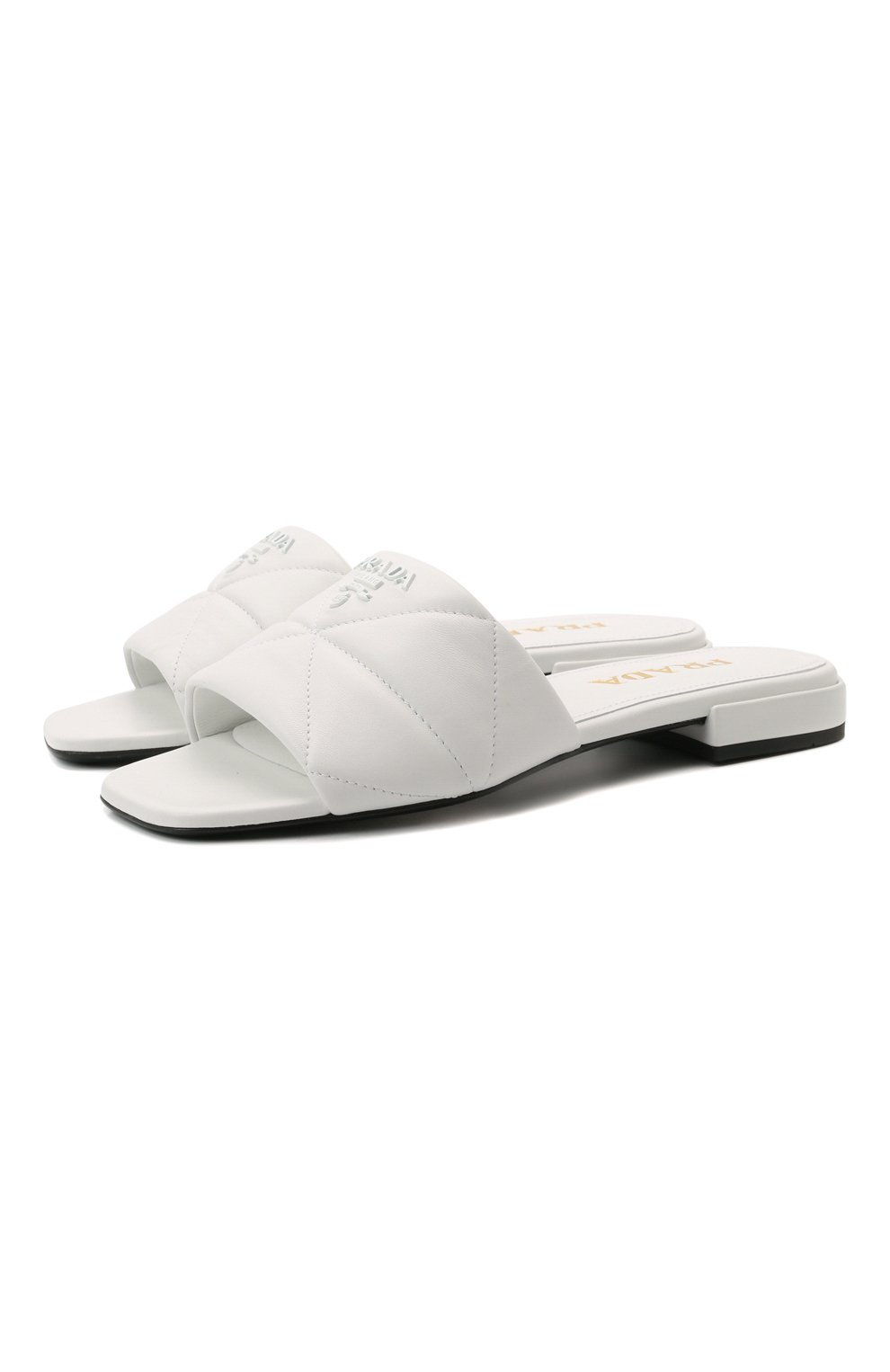 Кожаные шлепанцы PRADA, арт. 1XX583-038-F0009-B010, фото 1