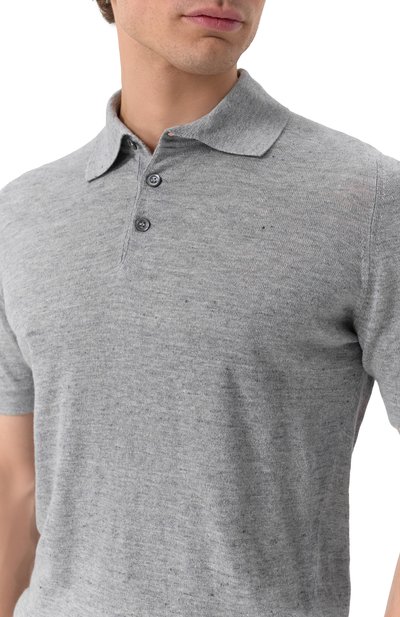 Поло изо льна и хлопка BRUNELLO CUCINELLI, арт. M2L00315, фото 5