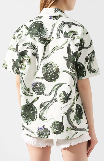 Рубашка из смеси хлопка и льна JACQUEMUS разноцветного цвета по цене 25500 руб., арт. 205SH21/2653S, фото 4 Рубашка из смеси хлопка и льна JACQUEMUS, арт. 205SH21/2653S, фото 4