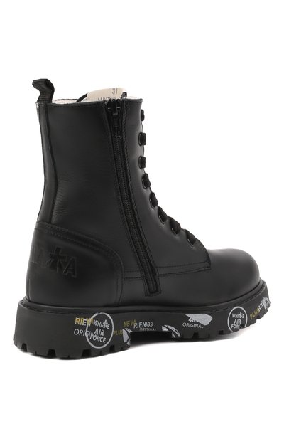 Кожаные ботинки PREMIATA WILL BE черно-белого цвета по цене 19950 руб., арт. HI-URBAN M/M0191462/CHILD, фото 3 Кожаные ботинки PREMIATA WILL BE, арт. HI-URBAN M/M0191462/CHILD, фото 3