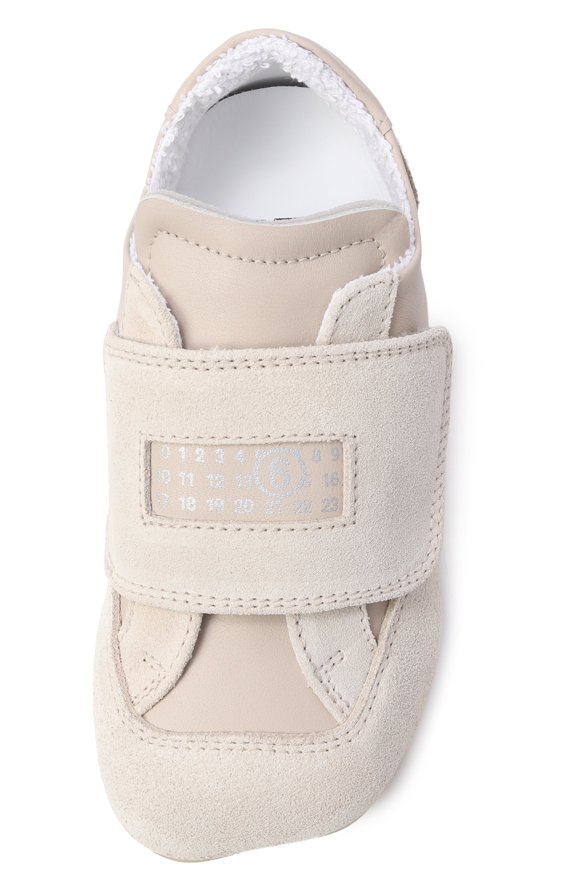 Кожаные кеды MM6 светло-бежевого цвета по цене 29050 руб., арт. 82408/VAR2_002, фото 4 Кожаные кеды MM6, арт. 82408/VAR2_002, фото 4