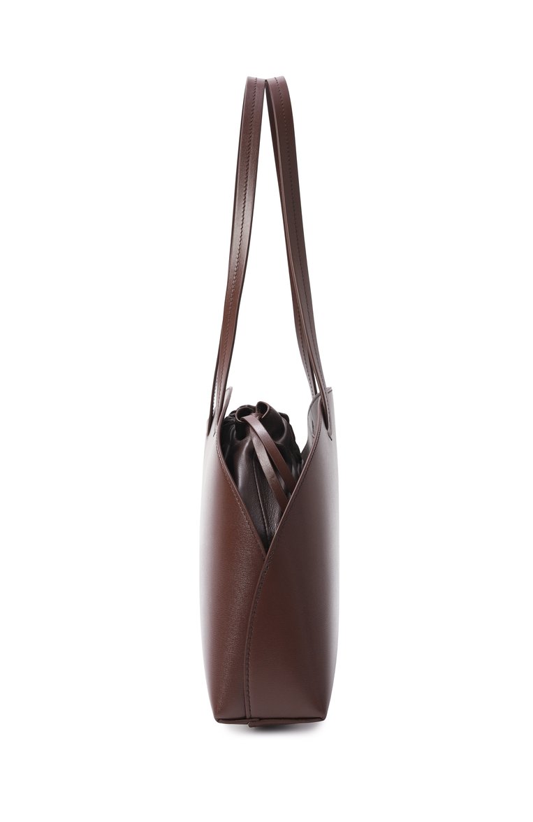 Женская сумка curve JIL SANDER бордового цвета, арт. J07ZH0054-P7101 | Фото 4 (Автоматизация ТО: Проставлено; Автоматизация состава: Проставлено; Размер: large; Материал: Натуральная кожа)
