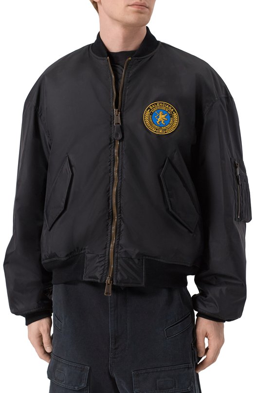 Утепленный бомбер Balenciaga 839101/T0004 Чёрный  839101/T0004 Фото 3