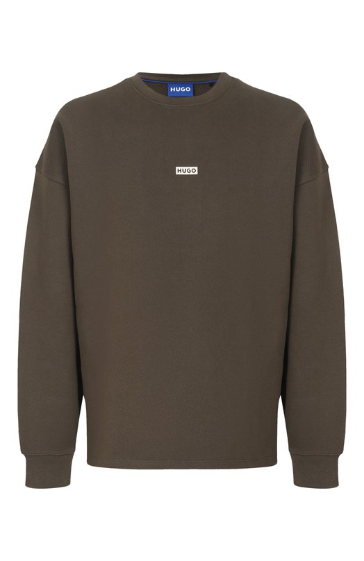 Хлопковый свитшот HUGO Blue 50510732 Коричневый 50510732